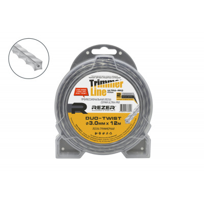Леска Ultra-pro DUO-TWIST 3,0 мм 12 м витой квадрат с сердечником REZER