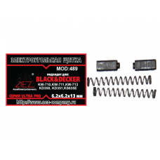 Щетка (№489) Электроугольная щетка BLACK&DEKER 6,2х6,2х13 Пружина