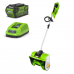 Снегоуборщик аккумуляторный Greenworks GD40SSK2, 40V, 30 см, бесщеточный, с 1хАКБ 2 А.ч и ЗУ