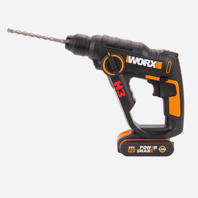 Перфоратор аккумуляторный WORX WX390.1, 20В, 2 Ач x2, кейс