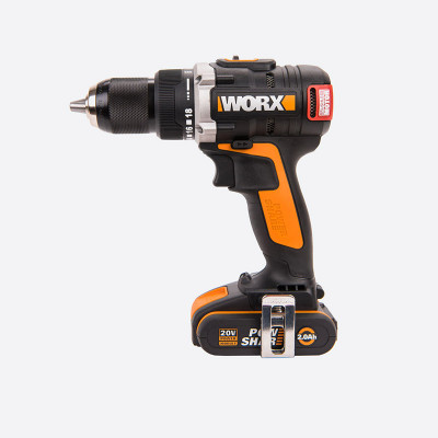 Дрель-шуруповерт аккумуляторная WORX BL WX175, 20В, бесщеточная, 2Ач x2, кейс