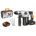 Перфоратор аккумуляторный WORX WX 392, 20В, 4 Ач x2 ,кейс