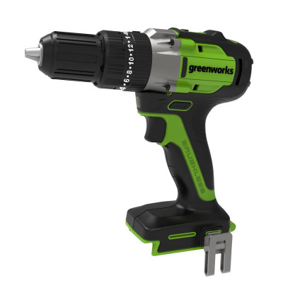 Дрель-шуруповерт ударная аккумуляторная Greenworks GD24DD60, 24V, бесщеточная, без АКБ и ЗУ