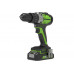Дрель-шуруповерт аккумуляторная Greenworks GD24DD60K2, 24V, c 1хАКБ 2 А.ч и ЗУ в кейсе