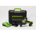 Дрель-шуруповерт аккумуляторная Greenworks GD24DD60K2, 24V, c 1хАКБ 2 А.ч и ЗУ в кейсе