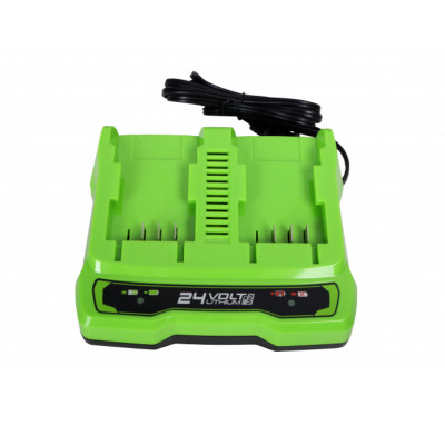 Зарядное устройство для 2-х аккумуляторов Greenworks G24X2UC2, 24V, 2А