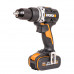 Дрель-шуруповерт ударная аккумуляторная WORX WX352.1, 60Нм, 20В, бесщеточная, 4Ач x2, ЗУ 2А, кейс