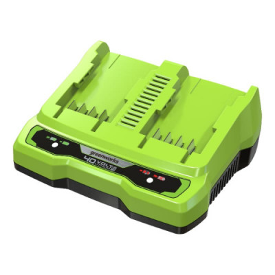 Быстрое зарядное устройство для 2-х аккумуляторов Greenworks G40UC8,40V