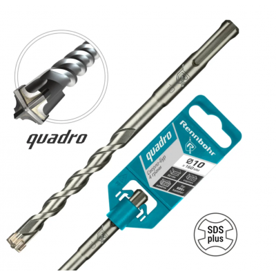 _РАСПРОДАЖА Бур SDS+ Rennbohr Quadro 4 грани 10x160