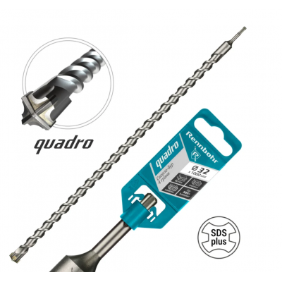 Бур SDS+ Rennbohr Quadro 4 грани 32х1000