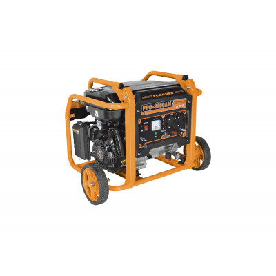 Генератор бензиновый CARVER PPG- 3600АM (LT-168F-1, 2,5/2,8 кВт, 220В, бак15 л, колеса)