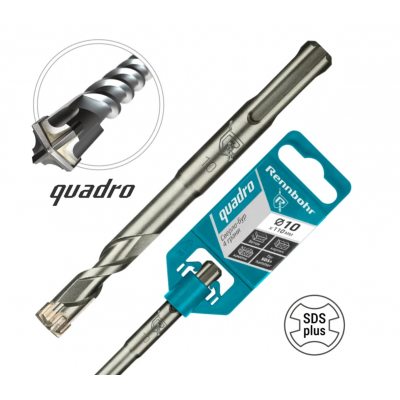 _РАСПРОДАЖА Бур SDS+ Rennbohr Quadro 4 грани 10x110