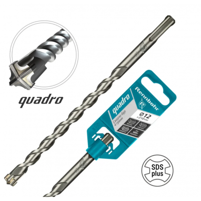 _РАСПРОДАЖА Бур SDS+ Rennbohr Quadro 4 грани 12x210