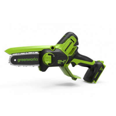 Цепная мини пила аккумуляторная Greenworks GD24CSMNX 24V, 15см, бесщеточная, без АКБ и ЗУ