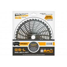 GS-L, 230mmx25.4mmx1.3mmх40Т SUPER LIGHT нож д/бензокосы облегченный 40 зубьев REZER