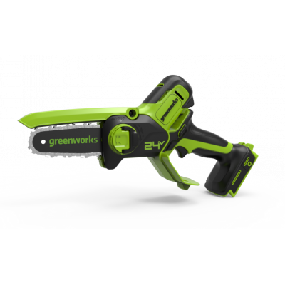 Цепная мини пила аккумуляторная Greenworks 24В, 10см, без АКБ и ЗУ