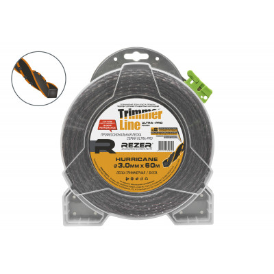 Леска Ultra-pro HURRICANE 3.0мм*60м Rezer черный/оранж