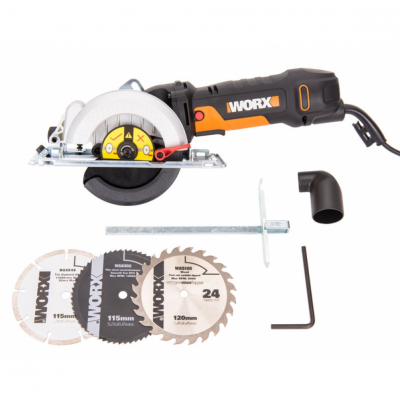 Дисковая пила компактная WORX WX439, 480 Вт, 120 мм, кейс