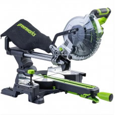 Торцовочная пила акк. Greenworks GD24MS216,24V,б/щ,4800об/мин,216x30,рез 65х310,протяжка,без АКБ иЗУ