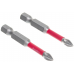 Биты 1/4" E6,3 магн., S2, ACR, зона Torsion Pz1-50мм (2 шт./карта) "Quadro Torsion"