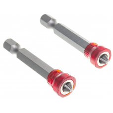 Биты 1/4" E6,3 S2 Ph2-50мм с магнитной насадкой (2 шт./карта) "Quadro Torsion"