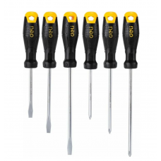 DL620006 Набор отверток Deli 6шт SL5x75 + SL5x100 + SL6x150 + PH1x75 + PH1x100 + PH2x150