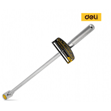 DL300 Динамометрический ключ стрелочный Deli 0-300Нм,1/2", длина 480мм,головка Cr-V