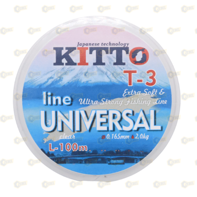 _РАСПРОДАЖА Леска KITTO Линия Universal,цвет прозрачный,100 м,диаметр 0,165 мм