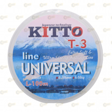 _РАСПРОДАЖА Леска KITTO Линия Universal,цвет прозрачный,100 м,диаметр 0,286 мм