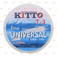 _РАСПРОДАЖА Леска KITTO Линия Universal,цвет прозрачный,100 м,диаметр 0,3 мм