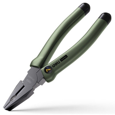 HT2007L Комбинированные плоскогубцы "Home Series Green" Deli 180мм, эксклюзивный дизайн, рукоятка и