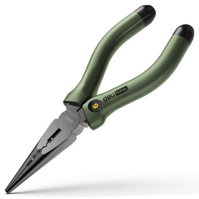 HT2106L Удлиненные плоскогубцы "Home Series Green" Deli 160мм
