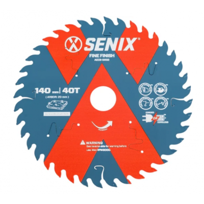 AECS-0002 Диск пильный по дереву 140мм х 20 мм, 40Т, SENIX